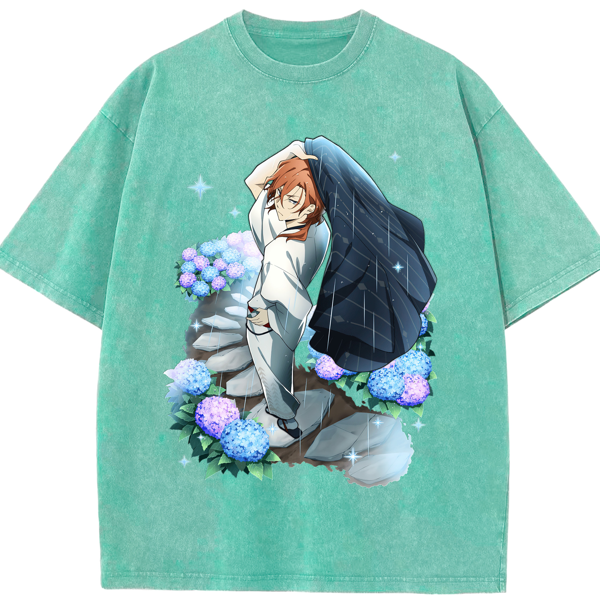 （画像用） 文豪ストレイドッグス Bungo Stray Dogs 綿100% ヴィンテージ風 半袖Tシャツ（フロントプリント）